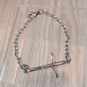Michael Anthony stainless steel cross bracelet